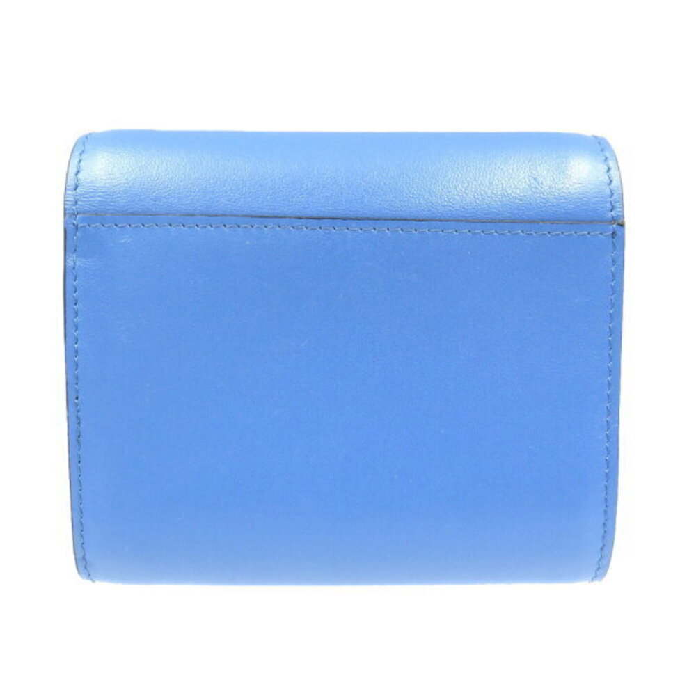 Christian Louboutin Eliza Compact Wallet leather blue red tri fold - Picture 2 of 8